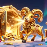 Experience gaming excitement with sv88's golden ram in this vibrant casino scene.