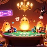 Illuminate your gaming experience at uu33 with a vibrant cave casino scene featuring glowworms.