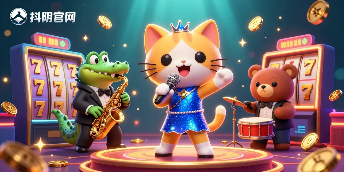 Experience exciting gameplay at 抖阴官网 with vibrant characters and dynamic slot machines showcasing a lively casino scene.