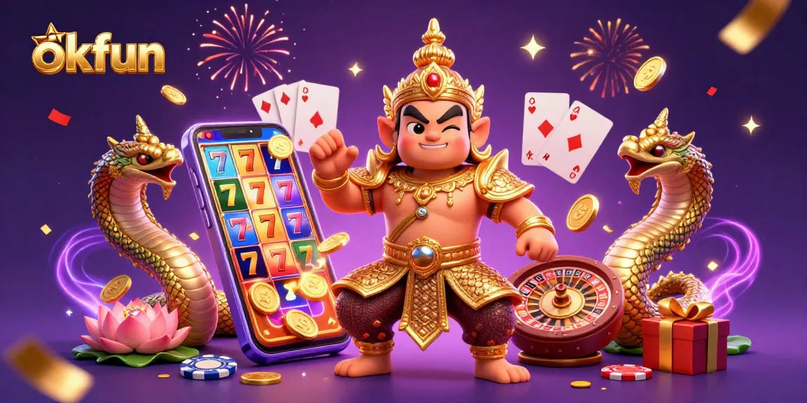 Experience exciting game play with okfun showcasing vibrant characters and dynamic casino elements.