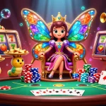 Experience thrilling wins with slot bonus at a vibrant casino scene filled with action and excitement.