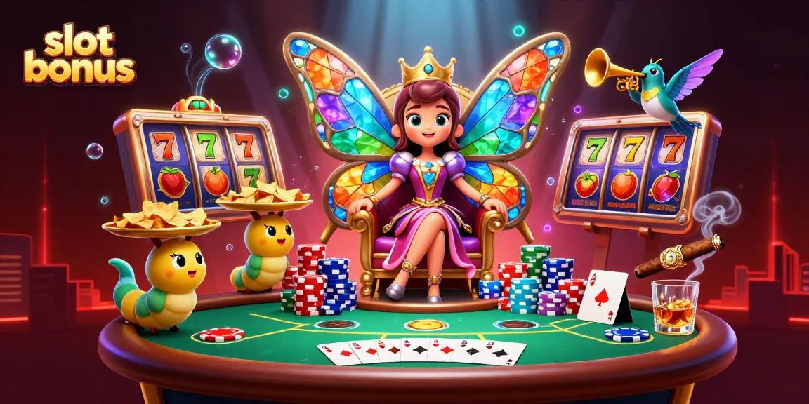 Experience thrilling wins with slot bonus at a vibrant casino scene filled with action and excitement.