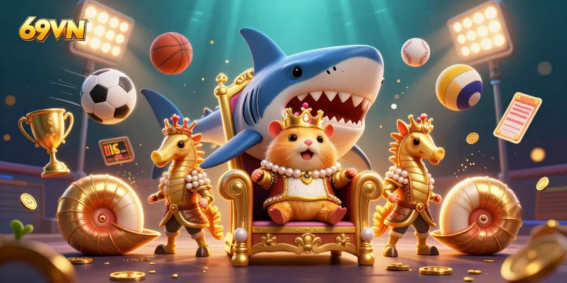 Experience 69VNN as a thrilling online casino with dynamic gaming elements and a majestic king.