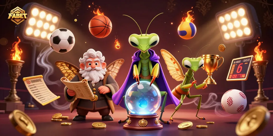 FABET enchants viewers with a lively 3D scene of a fortune teller and dynamic sports elements.