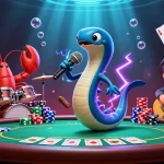 Experience KJC's underwater casino with vibrant 3D characters performing lively music.