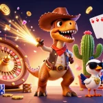 Experience the excitement of VU88 casino with dynamic characters and vibrant gaming elements.