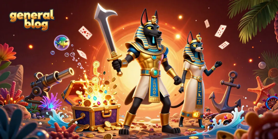 Engage with the latest trends in the general blog as Anubis and Bastet unveil treasures in this vivid 3D illustration.