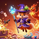 Lixi88 showcases vibrant 3D casino adventure with a wizard, phoenix, and treasure elements.