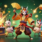 Experience the thrill with Nhà cái NK88, featuring dynamic action and vibrant casino elements in a 3D illustration.