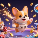 Experience thrilling slot action in a vibrant space casino with playful characters and dynamic game elements.