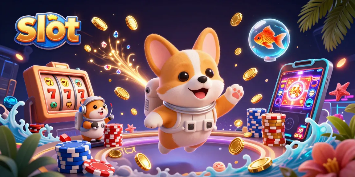 Experience thrilling slot action in a vibrant space casino with playful characters and dynamic game elements.