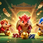 Experience exciting wagers at sv388cr2 com with a vibrant illustration showing pangolins in a lively gambling arena.