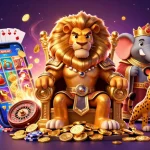 Experience excitement with SKY88 as the lion king rules the casino realm filled with colorful slot games.