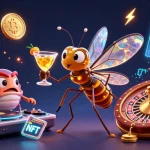 Engage in thrilling gaming with com, featuring vibrant casino characters and crypto elements