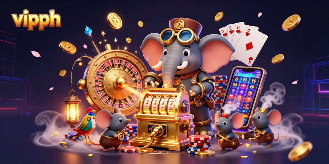 Experience exciting gaming with vipph's immersive casino scene featuring steampunk elements.