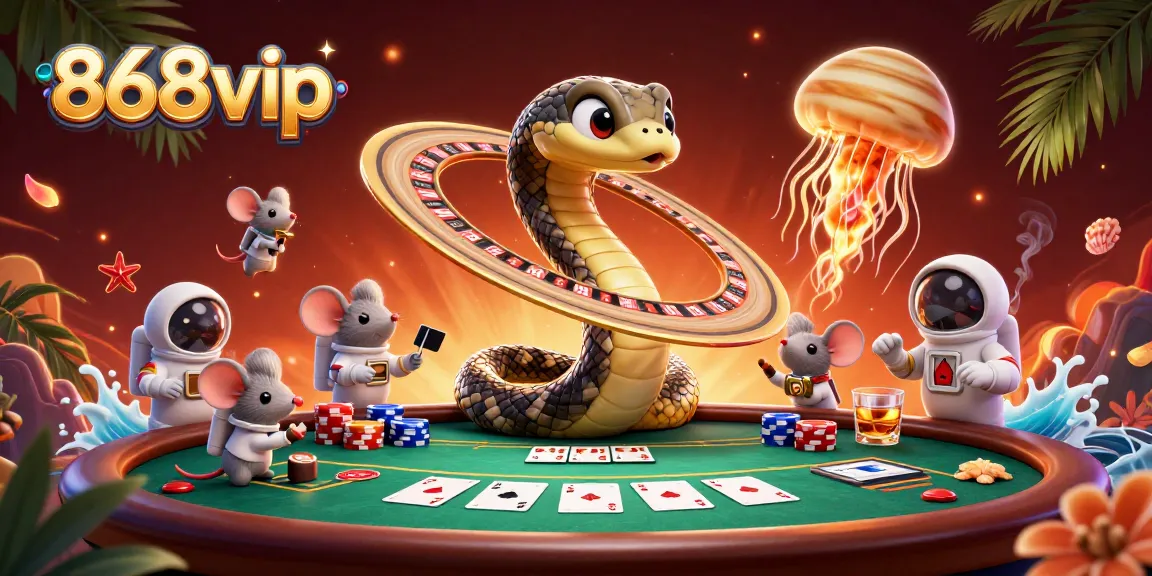 Place your bets in style with 868vip featuring cosmic gaming elements in an imaginative casino scene.