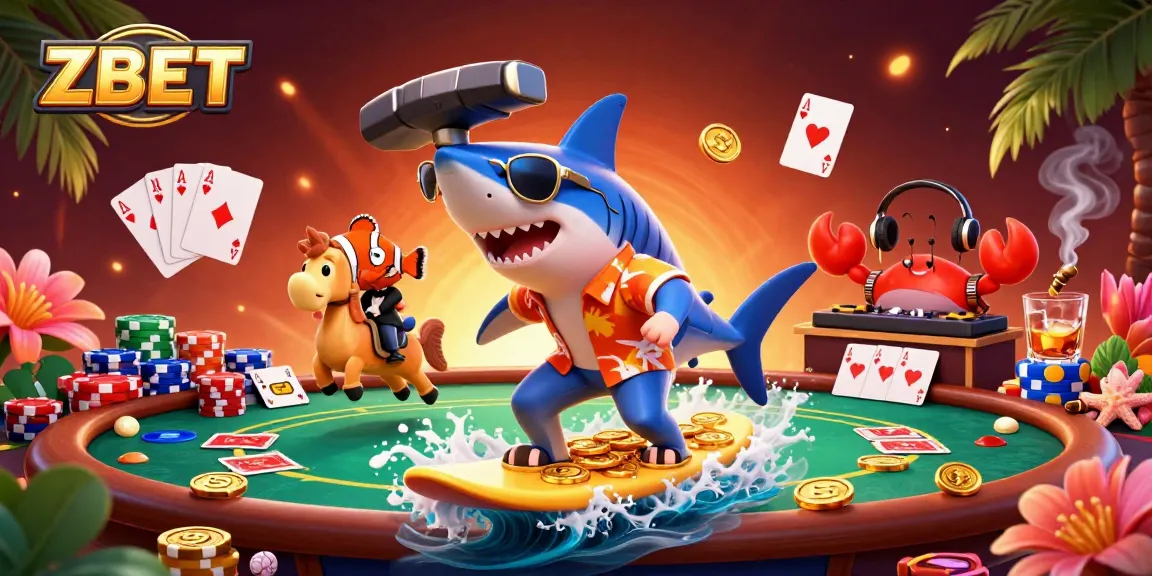 Engage with ZBET and experience vibrant casino excitement alongside playful characters.