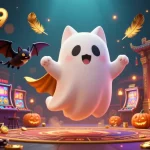Experience gaming magic at space9 casino with a ghost cat and vampire bat in a haunted casino.