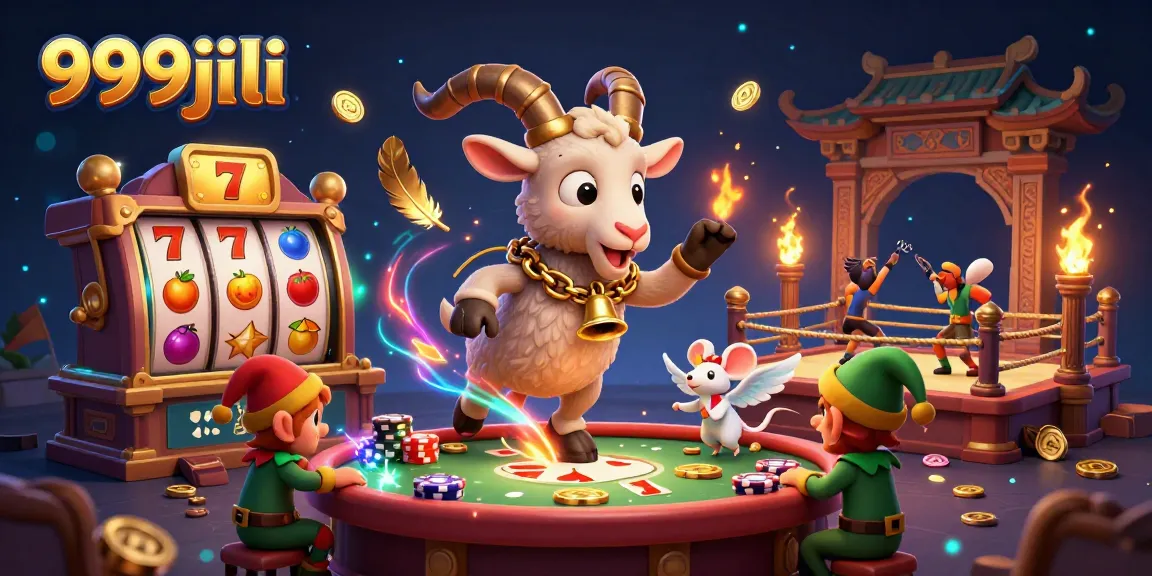 Experience the thrill of 999jili at the holiday-horror casino with Krampus and playful characters.
